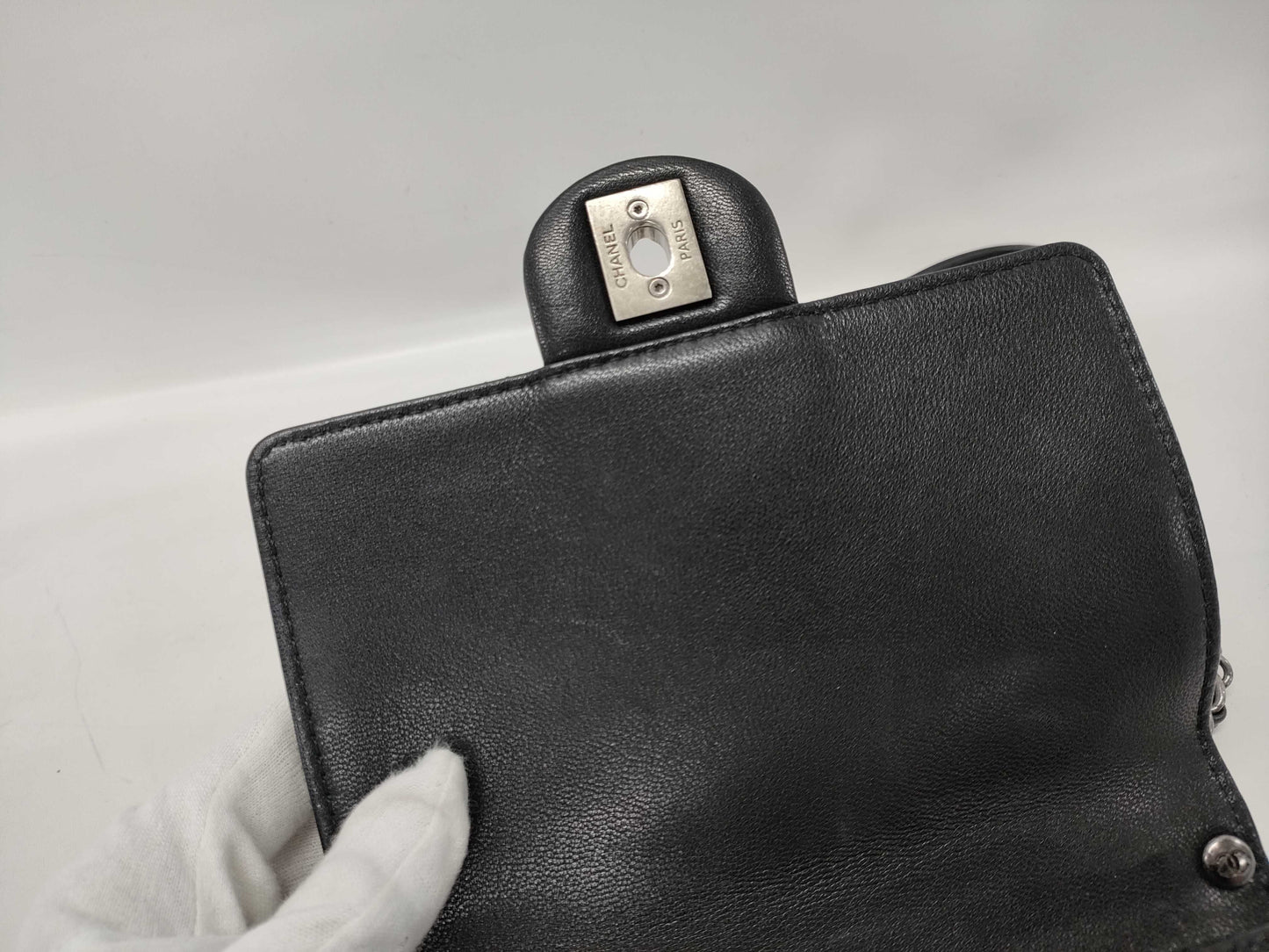CHANEL Matelasse Pearl Chain Shoulder Bag AS0584 Black with Silver Hardware, Lambskin, 29789060 Shoulder Bag