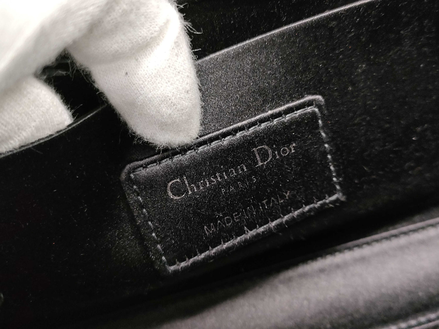 Dior Lady Dior D-JOY Limited Edition Red Black Silver Hardware Beaded Leather Handbag