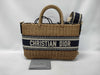 Dior Dior 2-way basket bag shoulder bag M7601CMVO Navy Brown with gold hardware Canvas Rattan 63-MA-1200 Shoulder bag