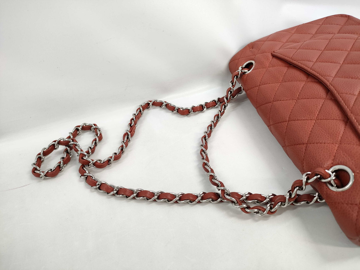 CHANEL Matelasse 25 Turnlock Double Chain Double Flap Red Shoulder Bag