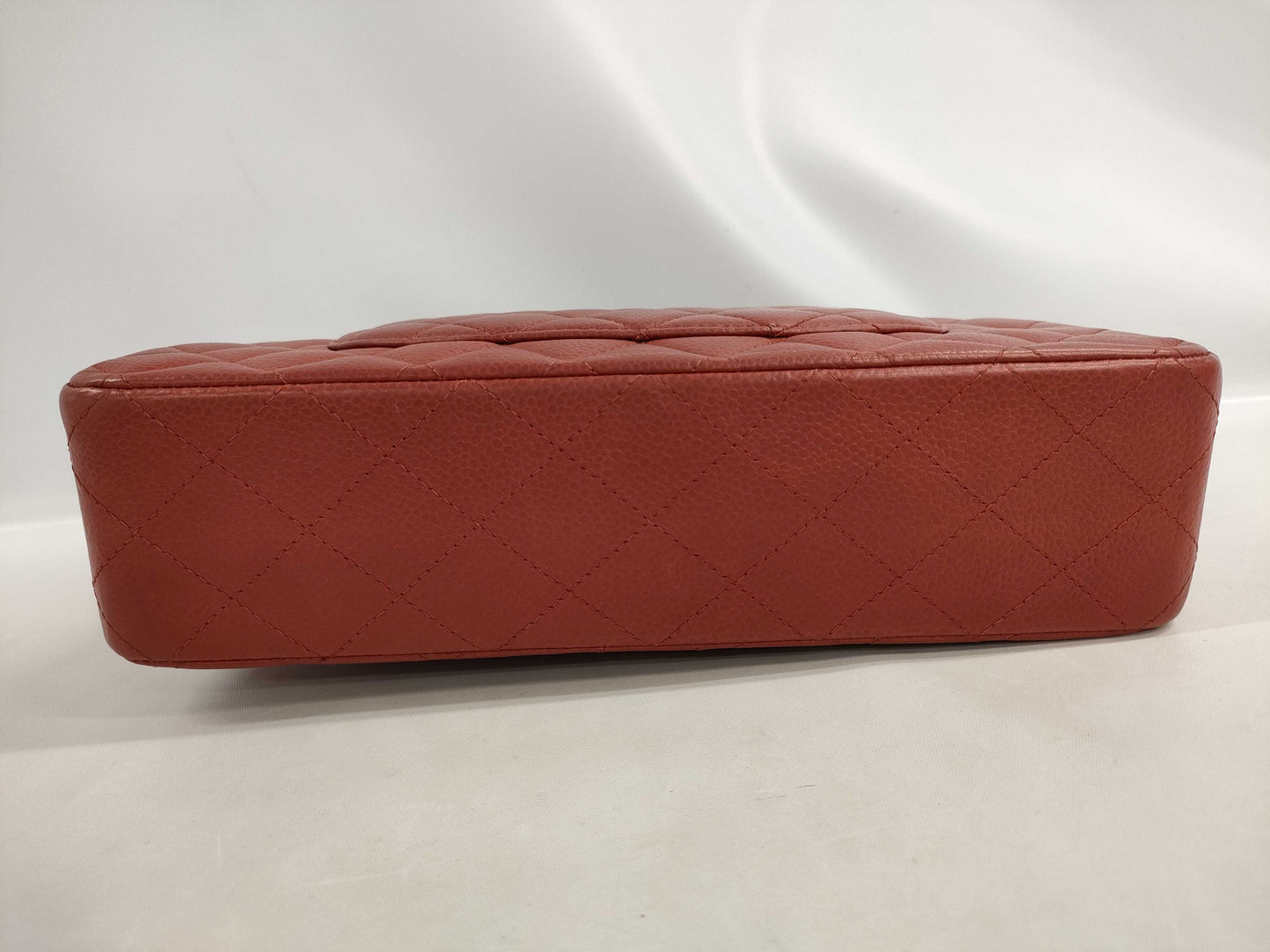 CHANEL Matelasse 25 Turnlock Double Chain Double Flap Red Shoulder Bag