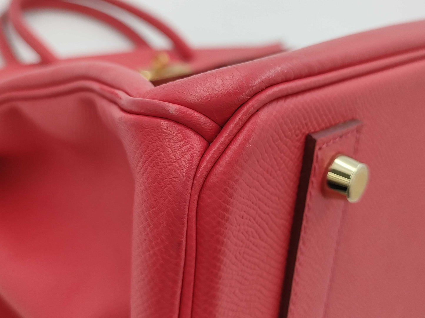 HERMES Birkin 40 □N engraved gold handbag