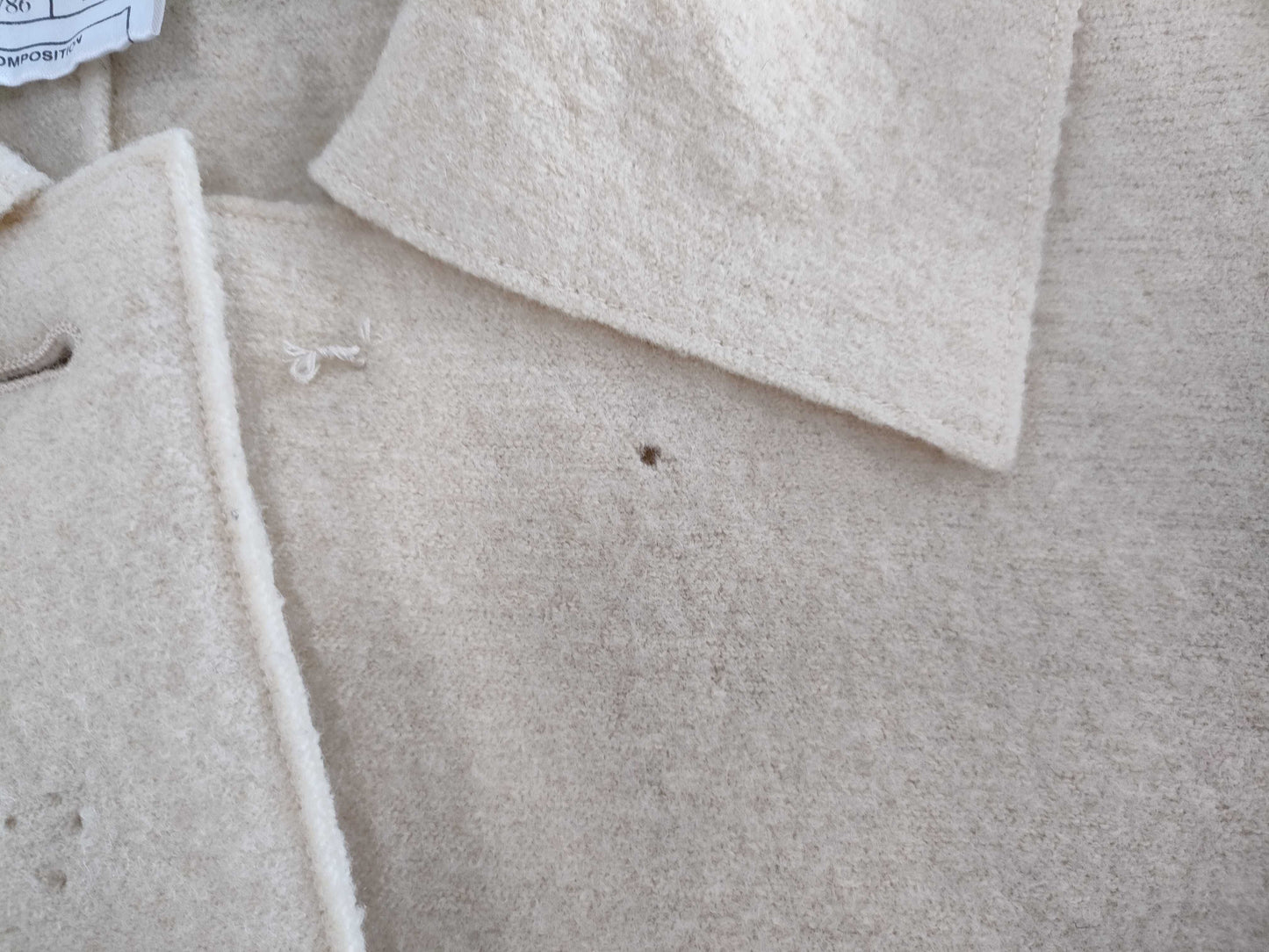 CHANEL Wool Trench Coat with Wood Buttons, Size 38, 99A