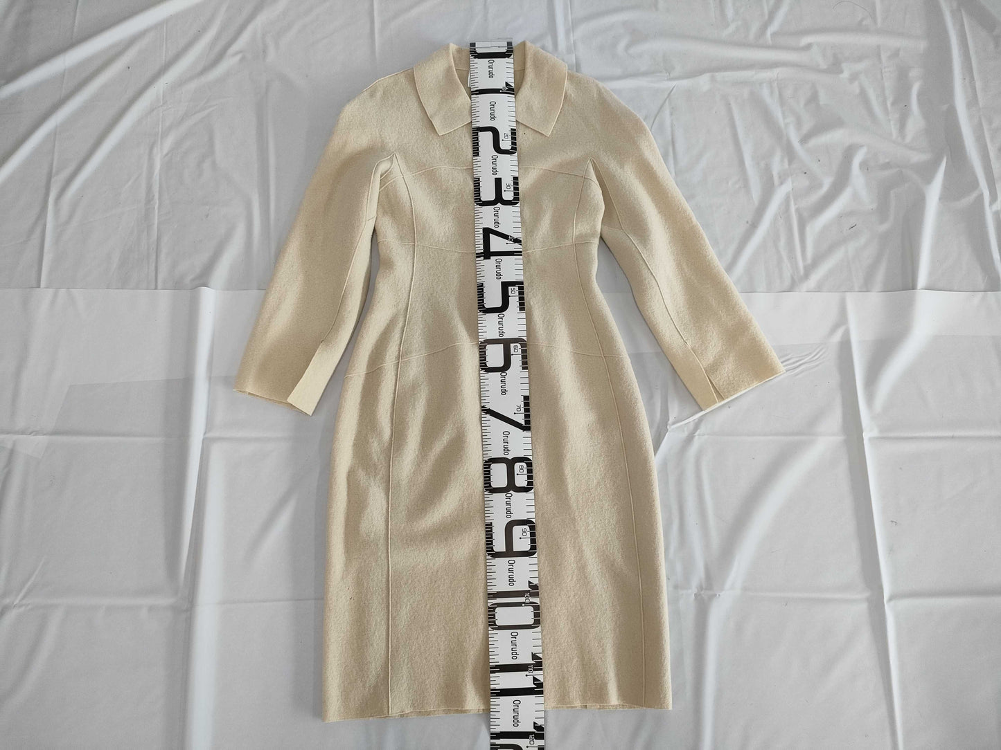 CHANEL Wool Trench Coat with Wood Buttons, Size 38, 99A