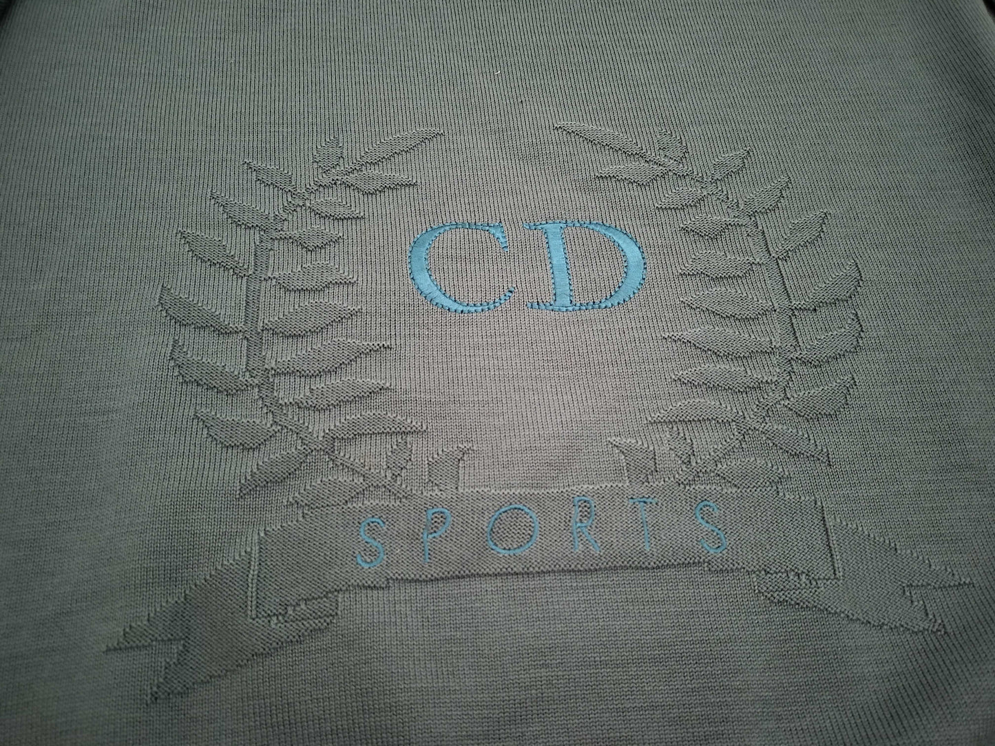 Sports CD Logo Embroidered Sweatshirt Green L Top