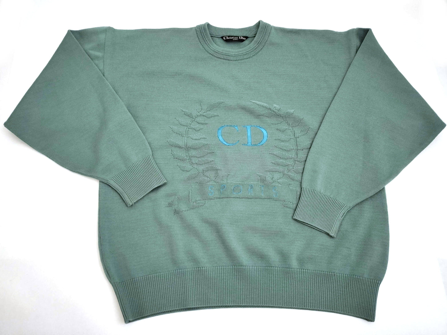 Sports CD Logo Embroidered Sweatshirt Green L Top