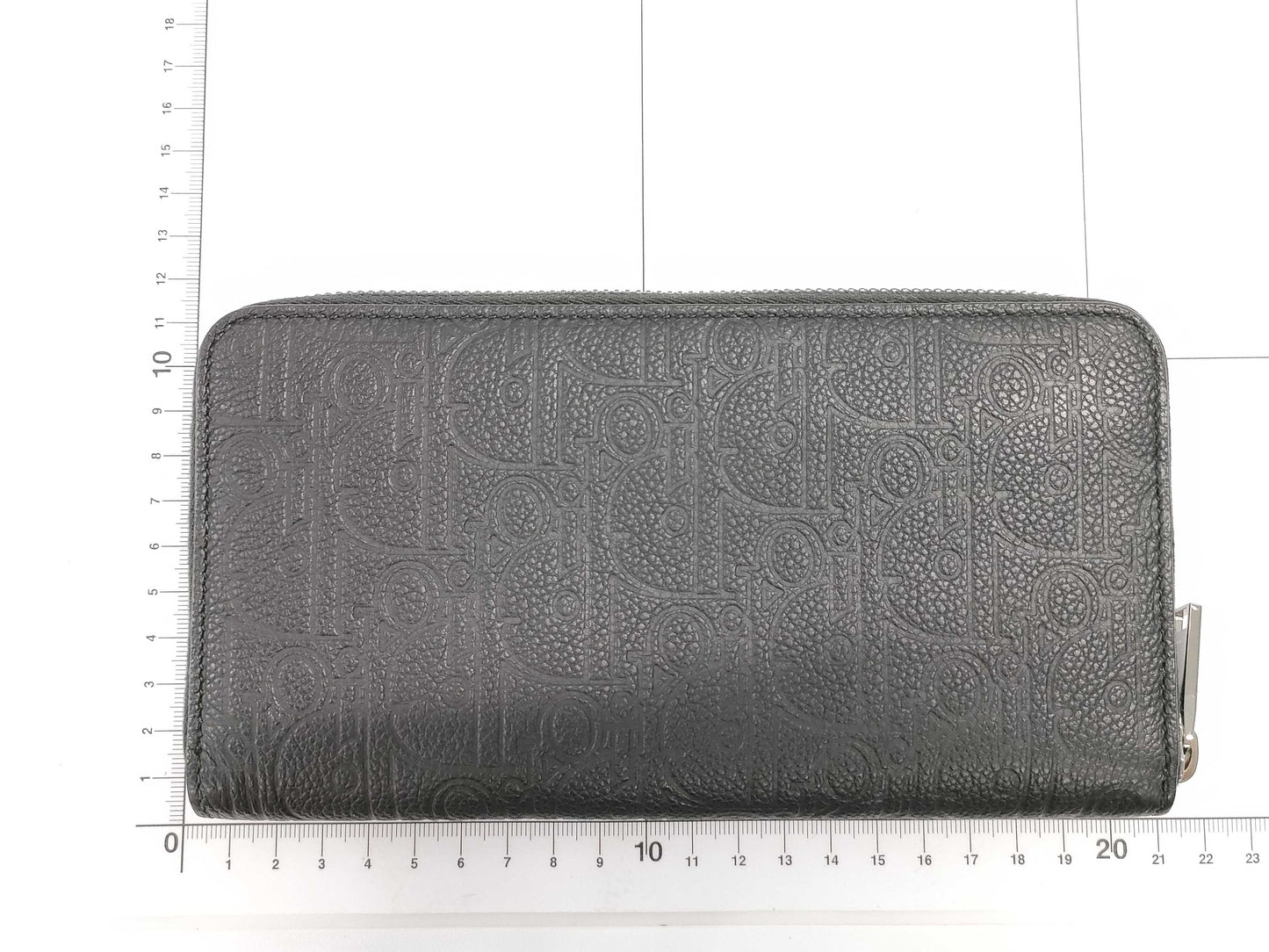 Dior Long Zip Wallet 2ESBC252FLG-H00N Black with Silver Hardware, Smooth Calfskin