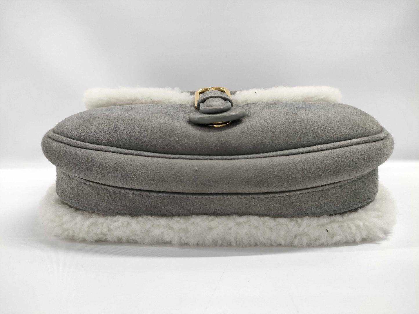 Dior Bobby Shoulder Bag, Gray and White, Gold Hardware, Mouton, 91002242042