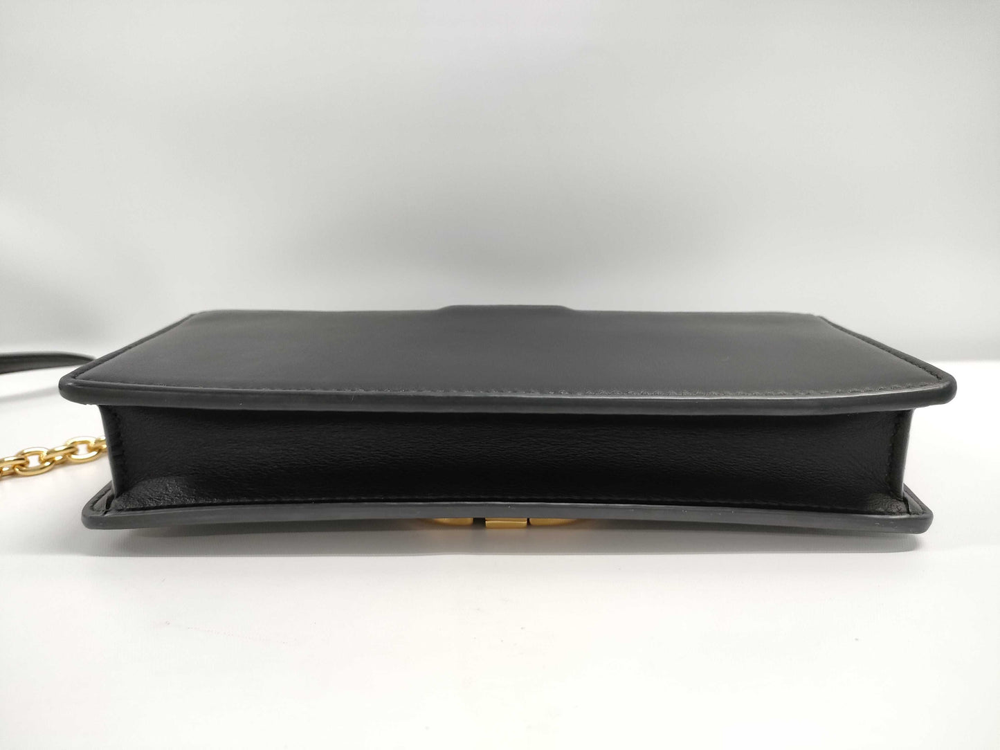 Dior Miss Montaigne Mini Black Leather Shoulder Bag with Gold Hardware