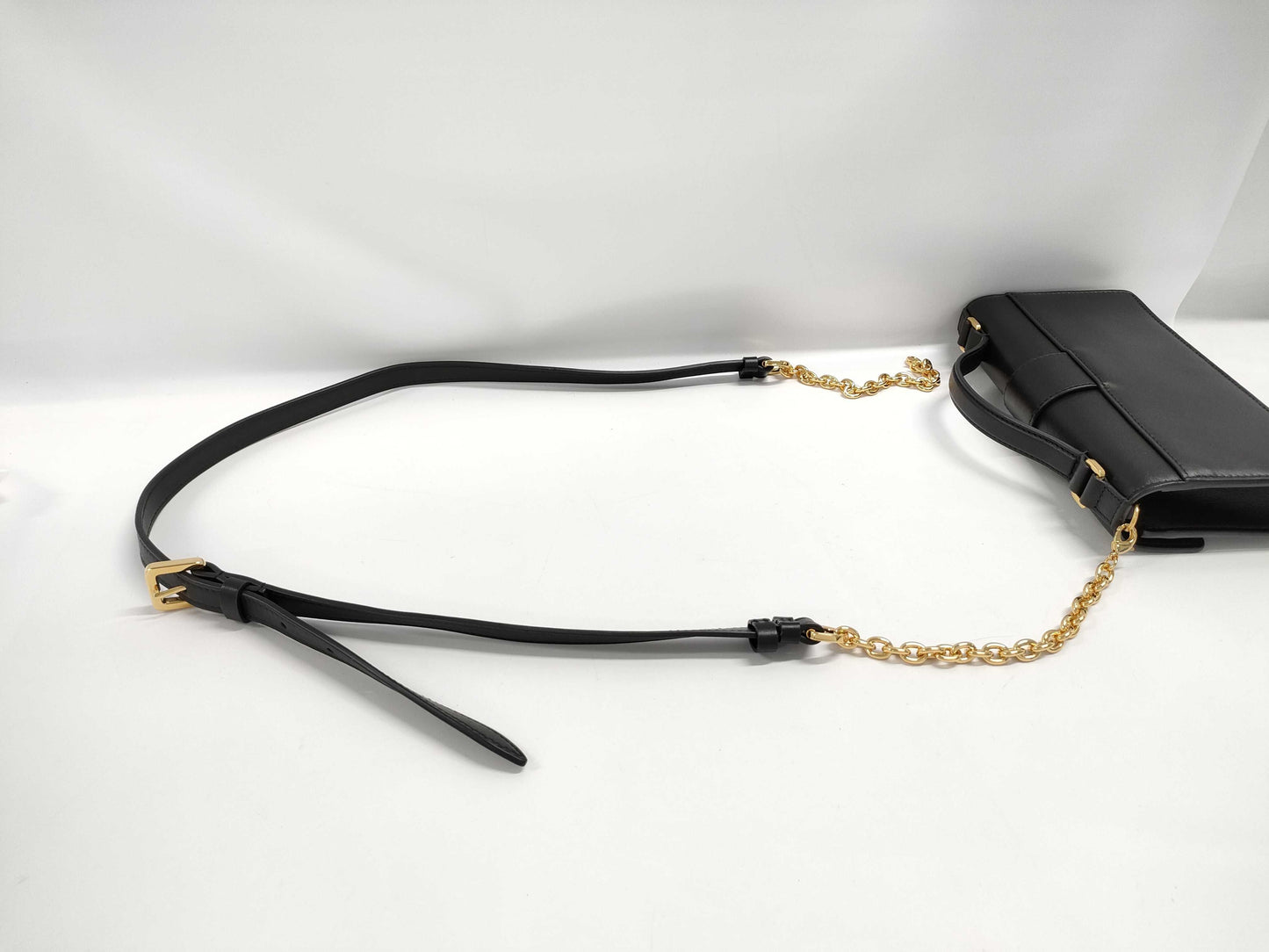 Dior Miss Montaigne Mini Black Leather Shoulder Bag with Gold Hardware