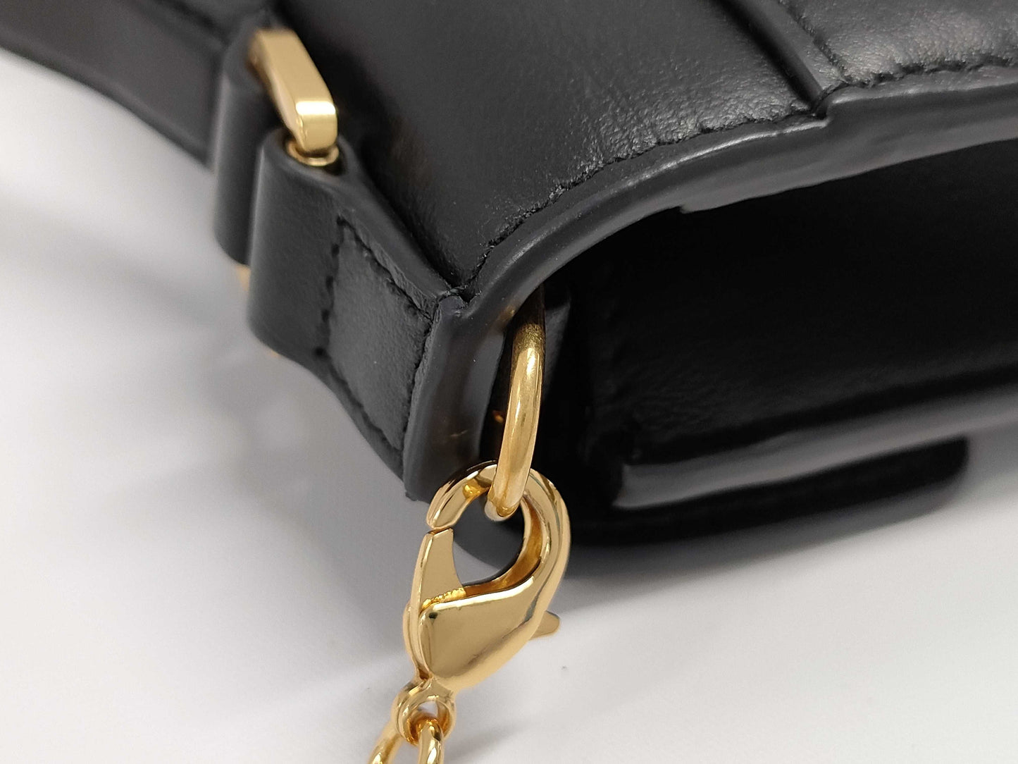 Dior Miss Montaigne Mini Black Leather Shoulder Bag with Gold Hardware