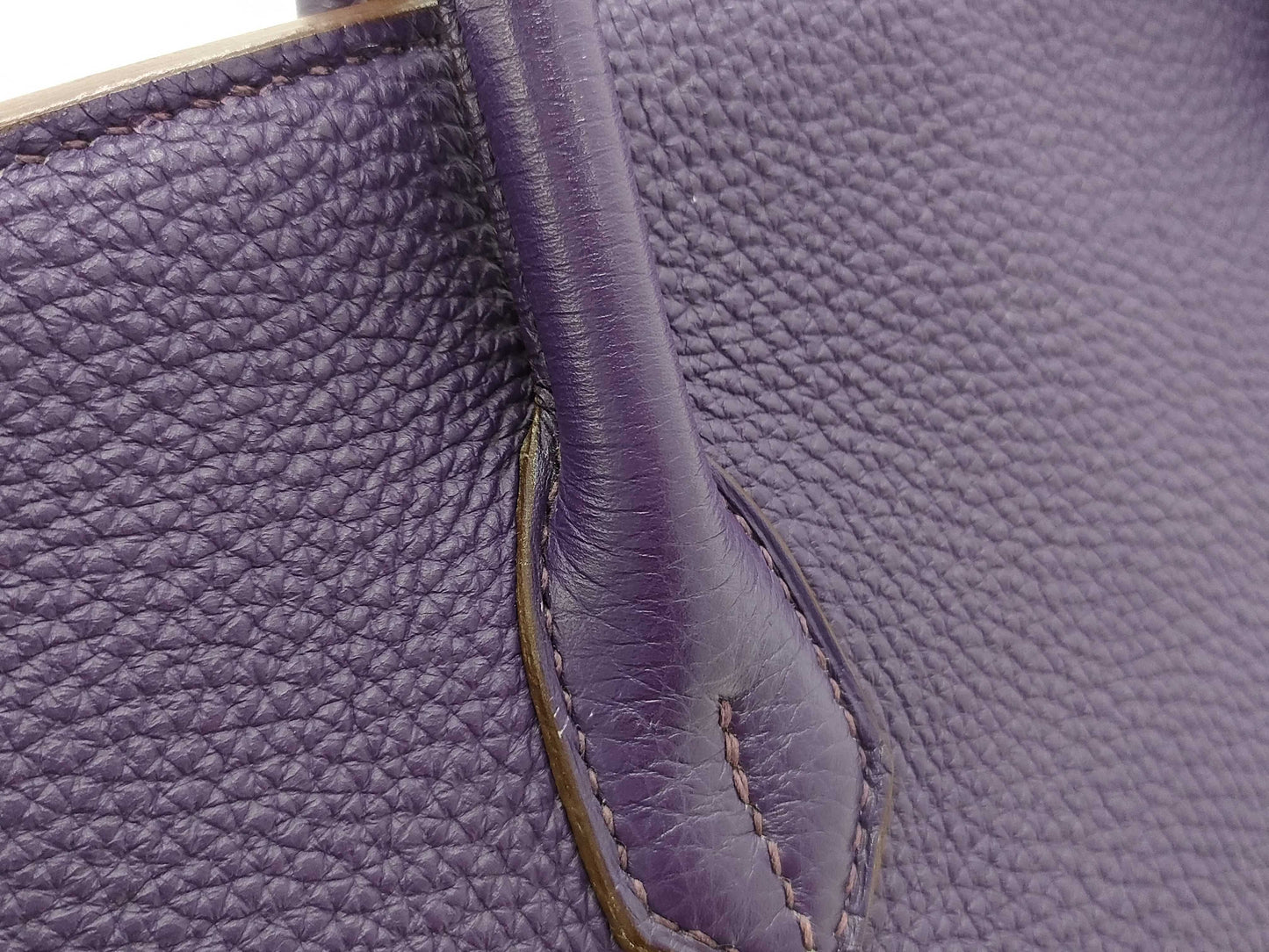 HERMES Birkin 40 Taurillon Clemence Leather Iris Silver Hardware □N Stamp Handbag