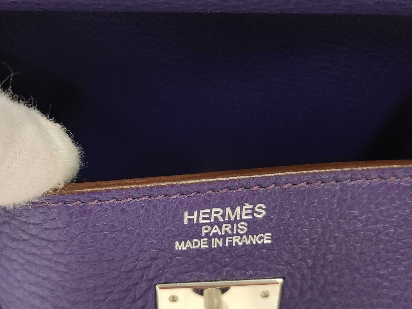 HERMES Birkin 40 Taurillon Clemence Leather Iris Silver Hardware □N Stamp Handbag