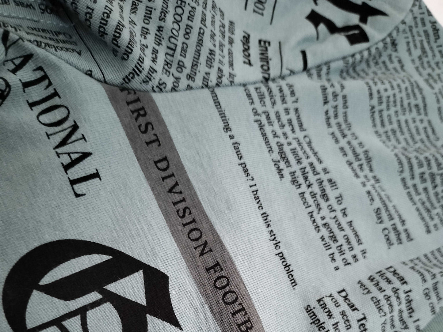 John Galliano Newspaper V-Neck T-Shirt