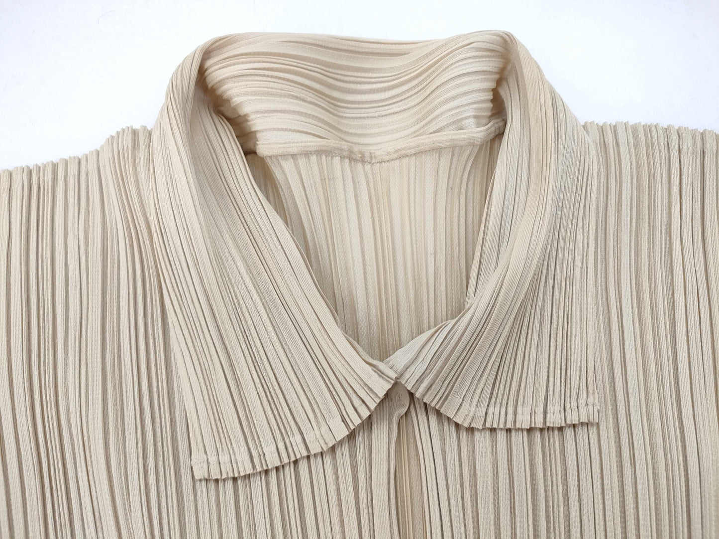 PLEATS PLEASE PLEATS PLEASE Top One-Button Shirt Beige Tops