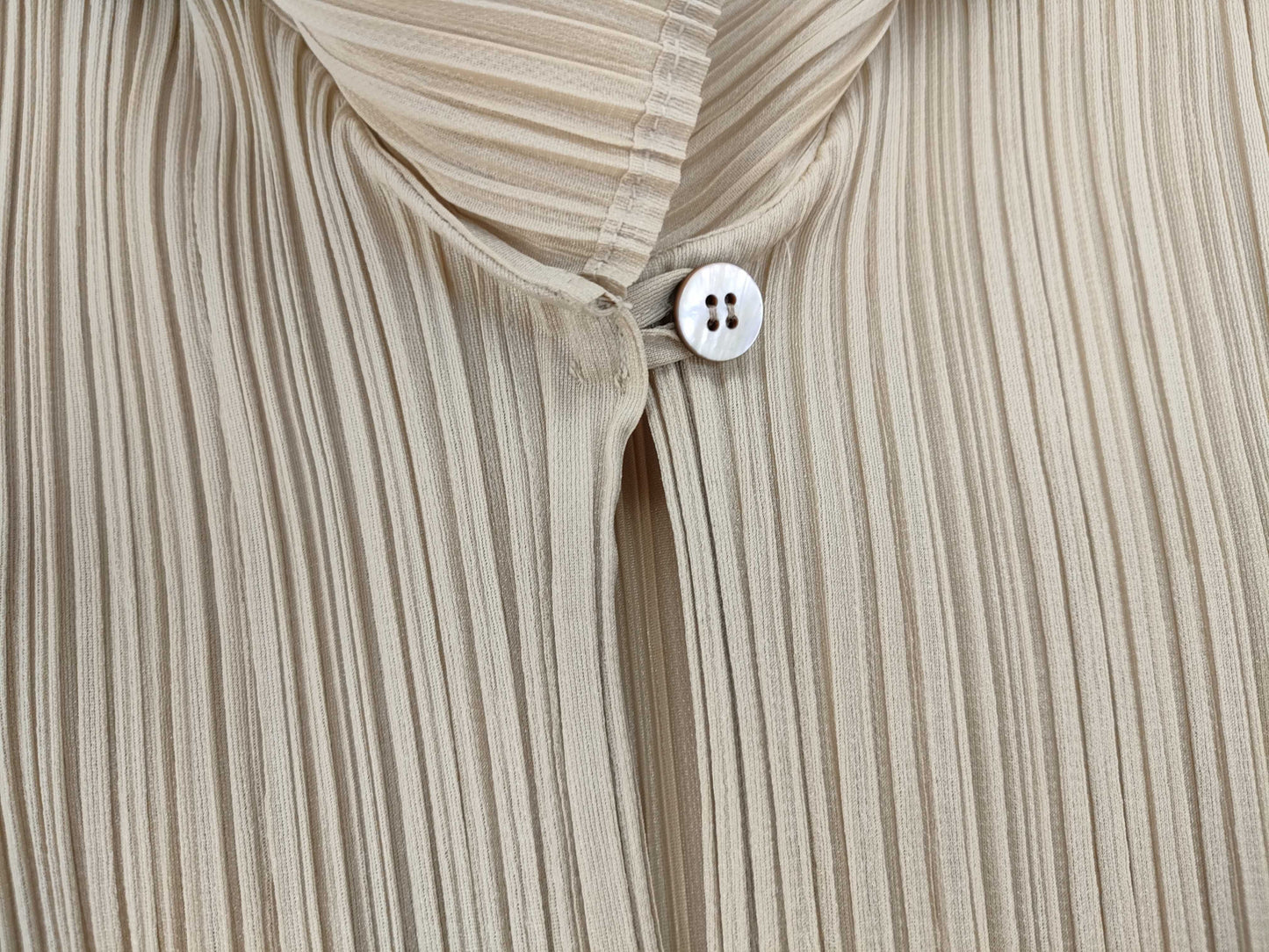 PLEATS PLEASE PLEATS PLEASE Top One-Button Shirt Beige Tops
