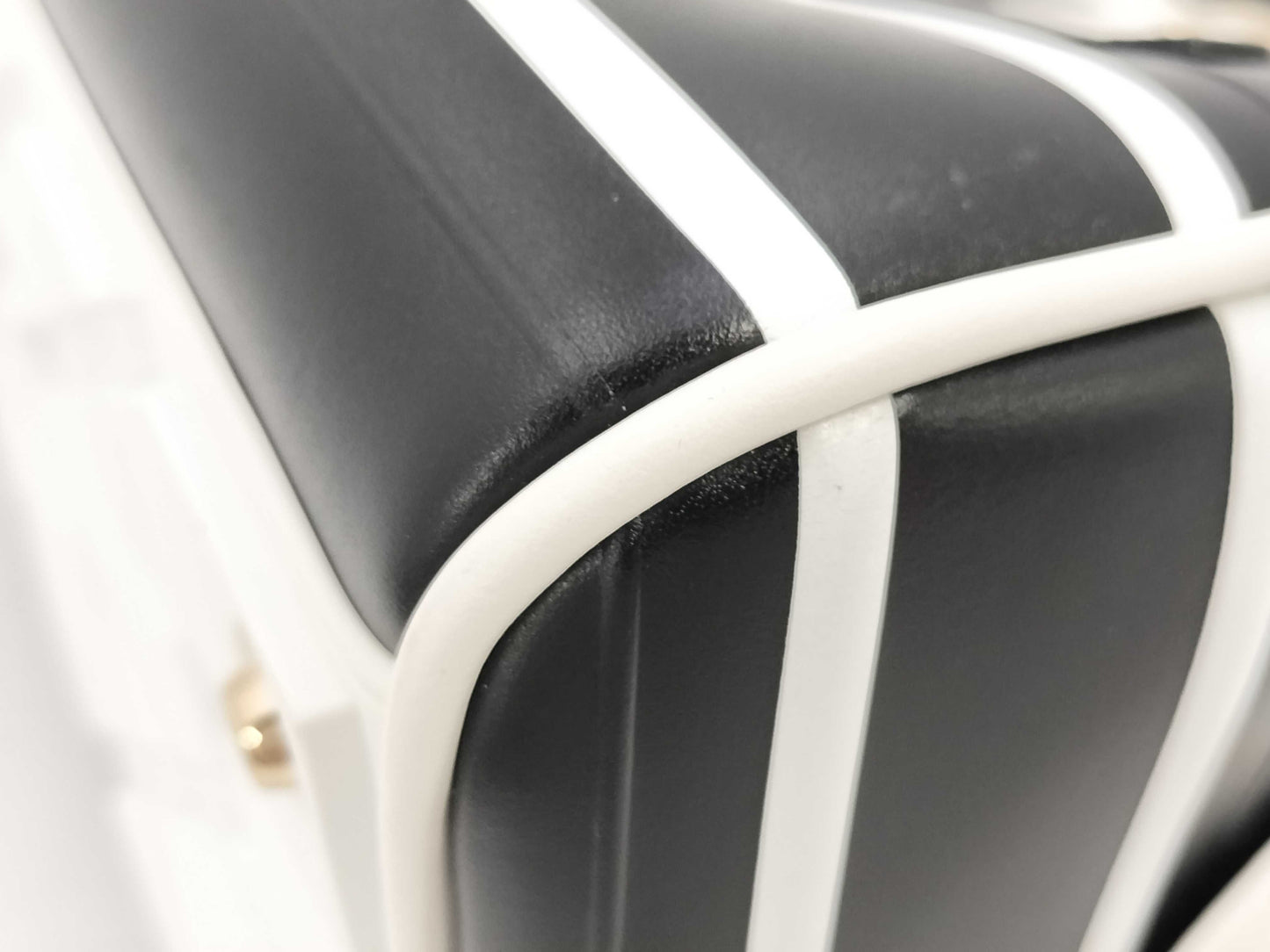 Dior Vibe Bowling Bag, 2-Way Shoulder Bag, Black/White, with Shoulder Strap and Dust Bag, Boston Bag