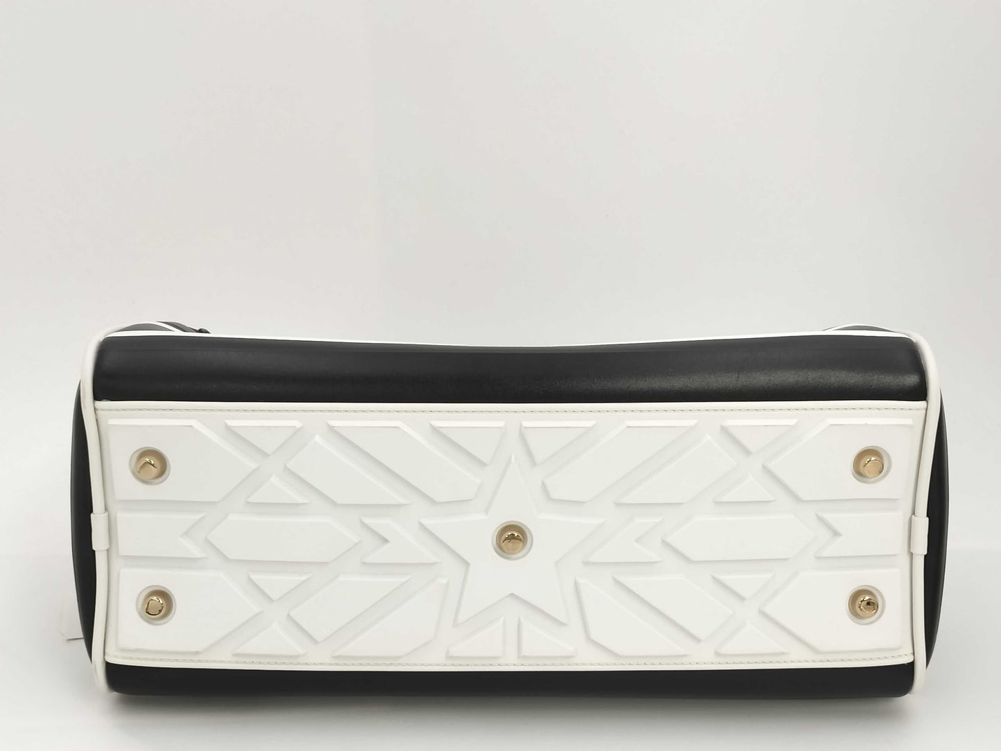 Dior Vibe Bowling Bag, 2-Way Shoulder Bag, Black/White, with Shoulder Strap and Dust Bag, Boston Bag