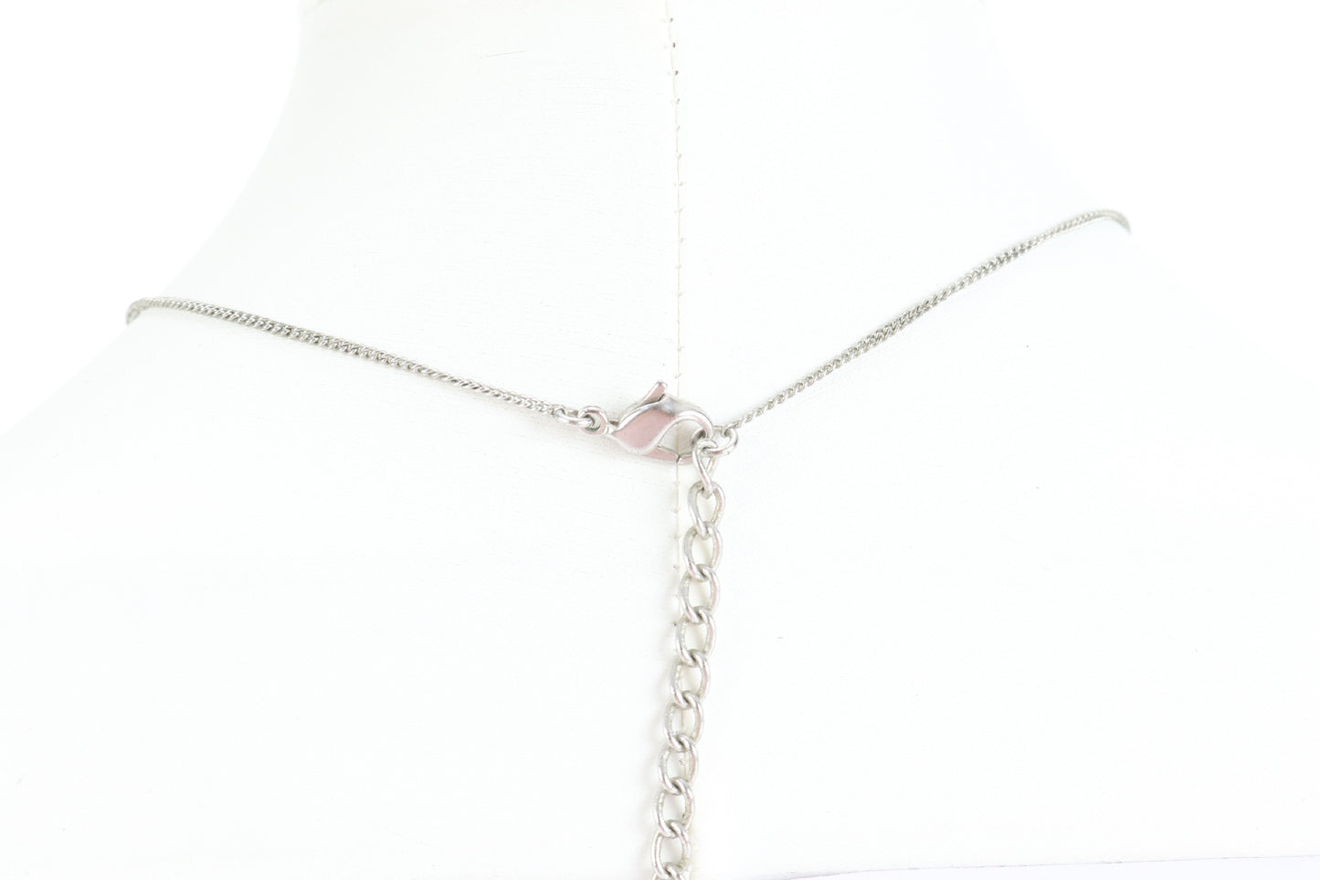 Dior Heart Motif Pendant Silver Accessory Necklace