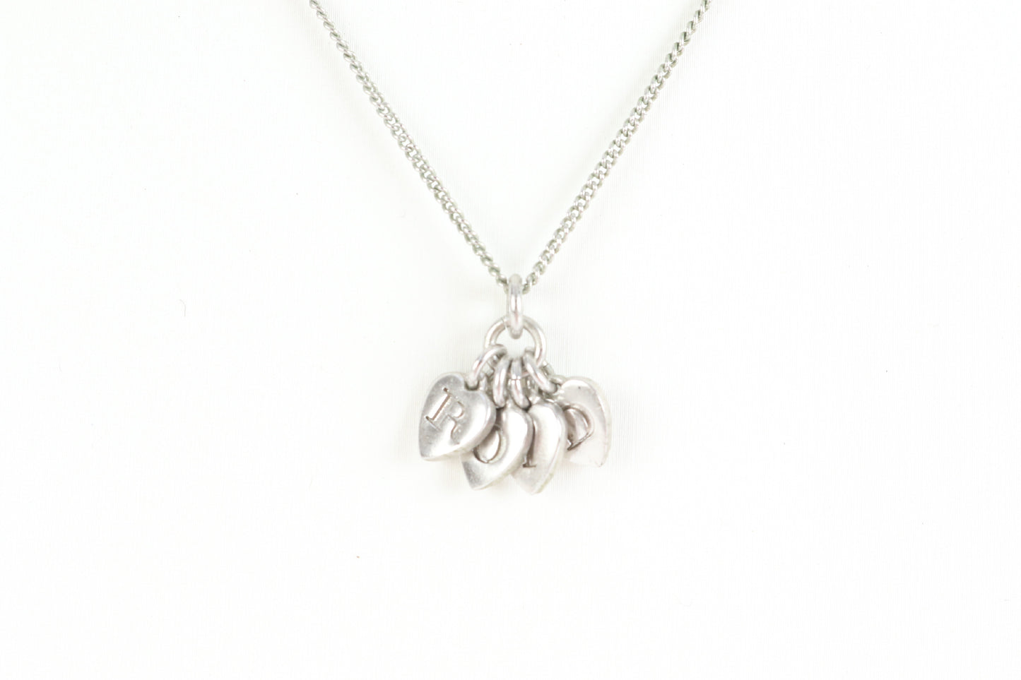 Dior Heart Motif Pendant Silver Accessory Necklace