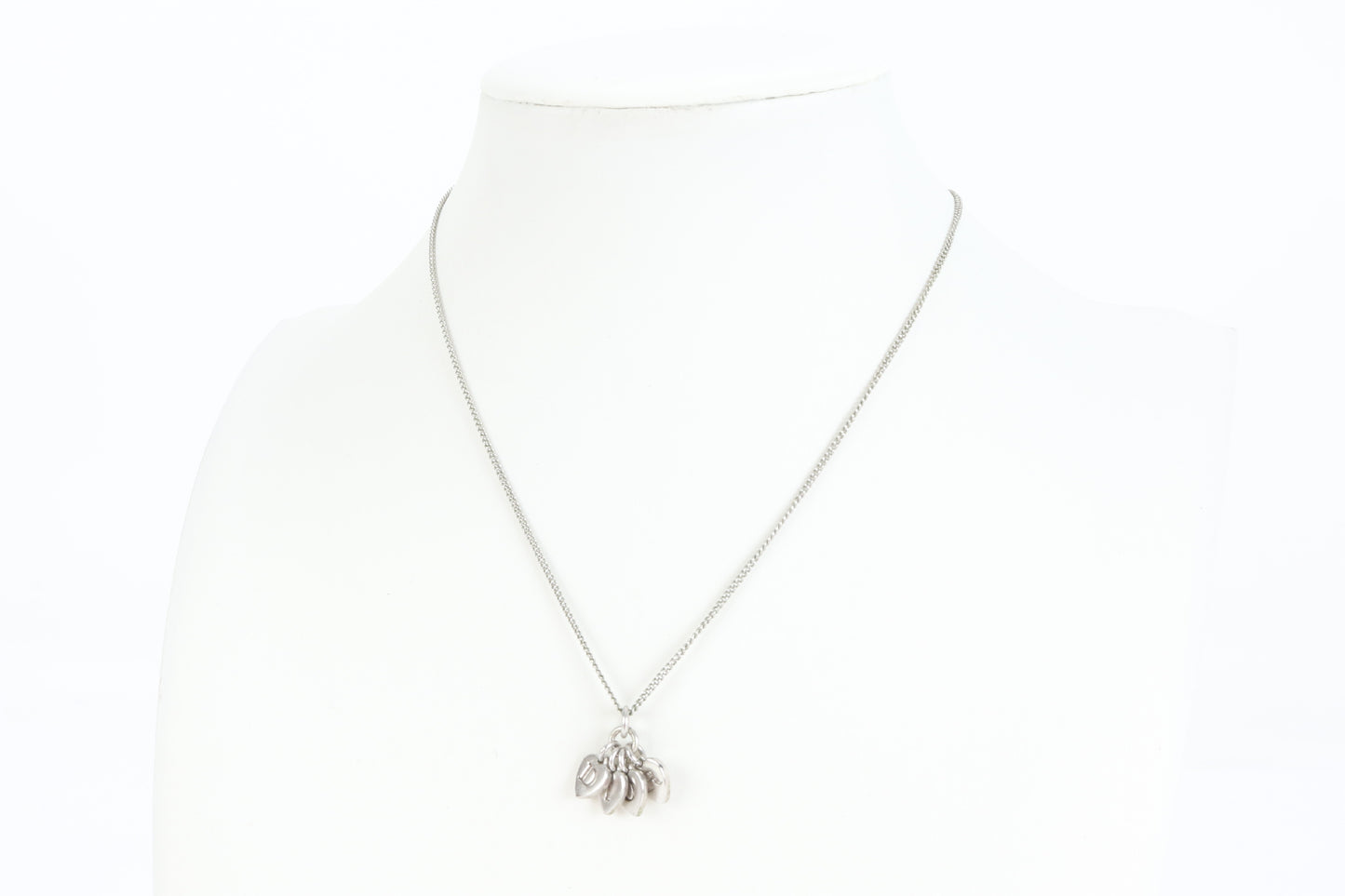 Dior Heart Motif Pendant Silver Accessory Necklace