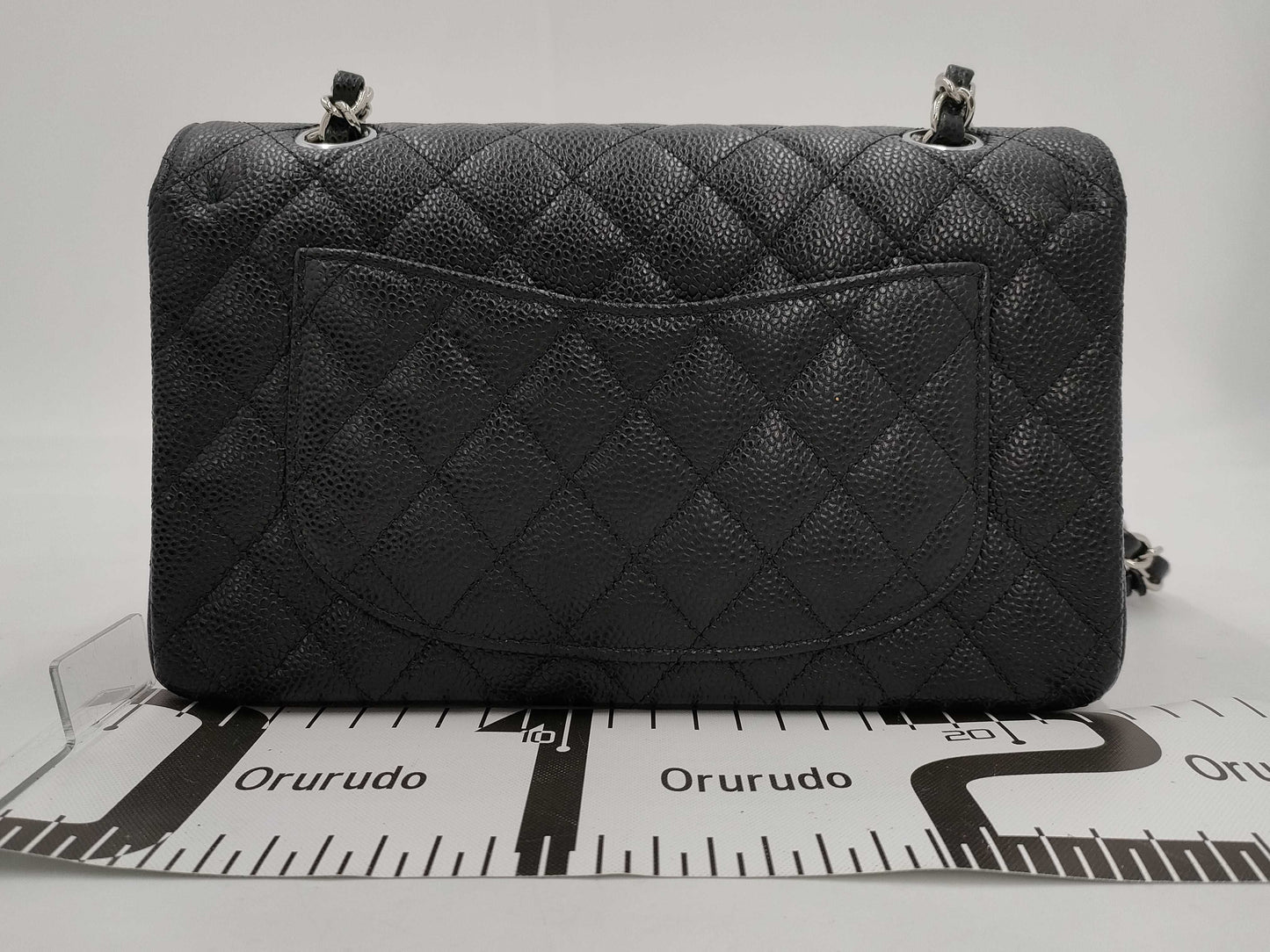 CHANEL Caviar Skin Matelasse 23 Chain Shoulder Bag, Black, No. 31