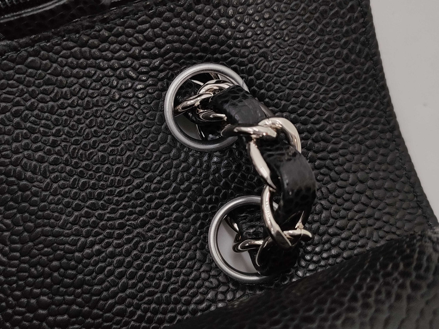CHANEL Caviar Skin Matelasse 23 Chain Shoulder Bag, Black, No. 31