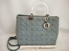 Dior Lady Dior N51262 Cannage Denim Light Blue Tote Bag