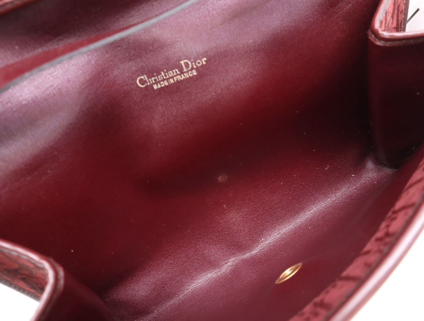Dior Canvas x Leather Chain Shoulder Bag Bordeaux Shoulder Bag
