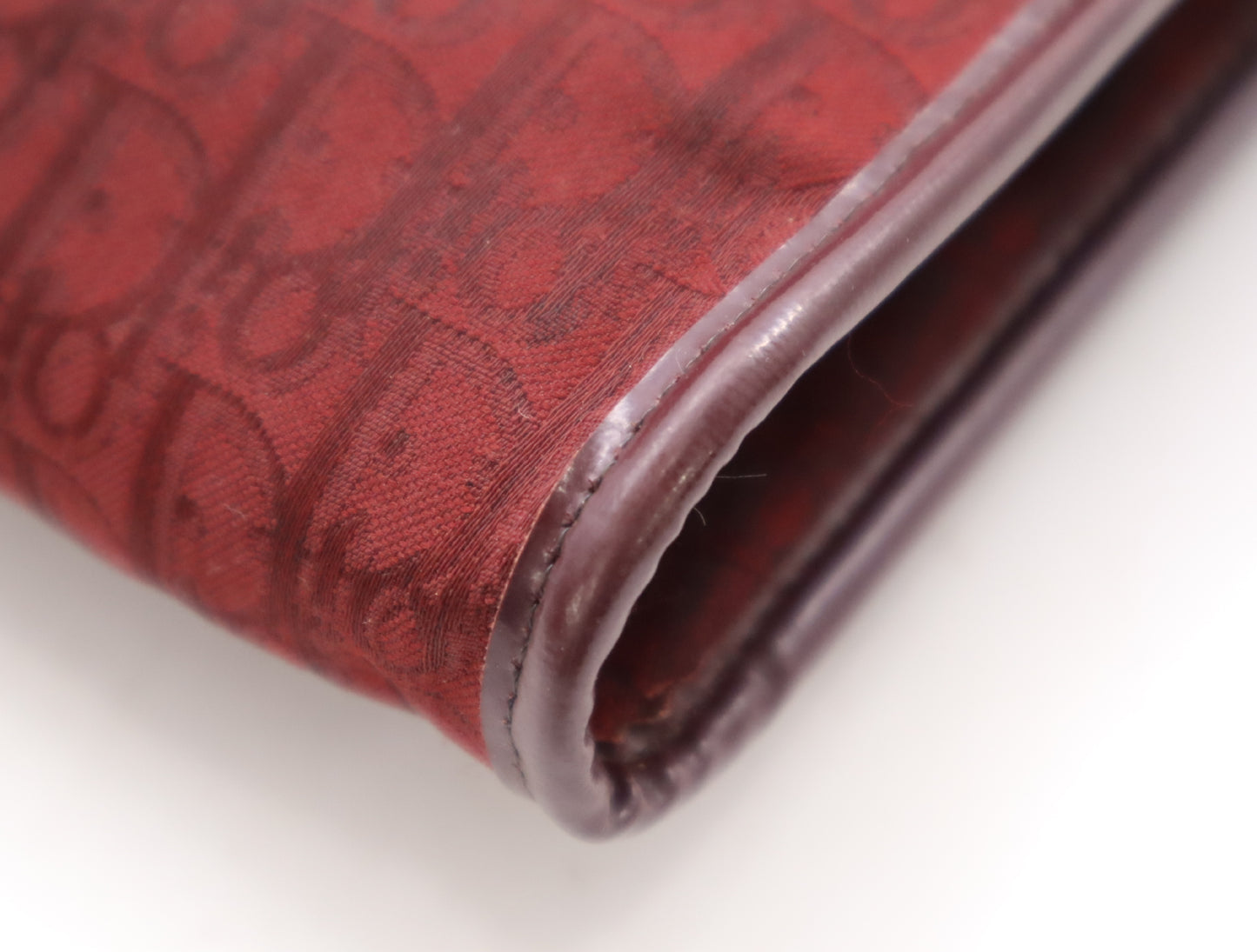 Dior Canvas x Leather Chain Shoulder Bag Bordeaux Shoulder Bag