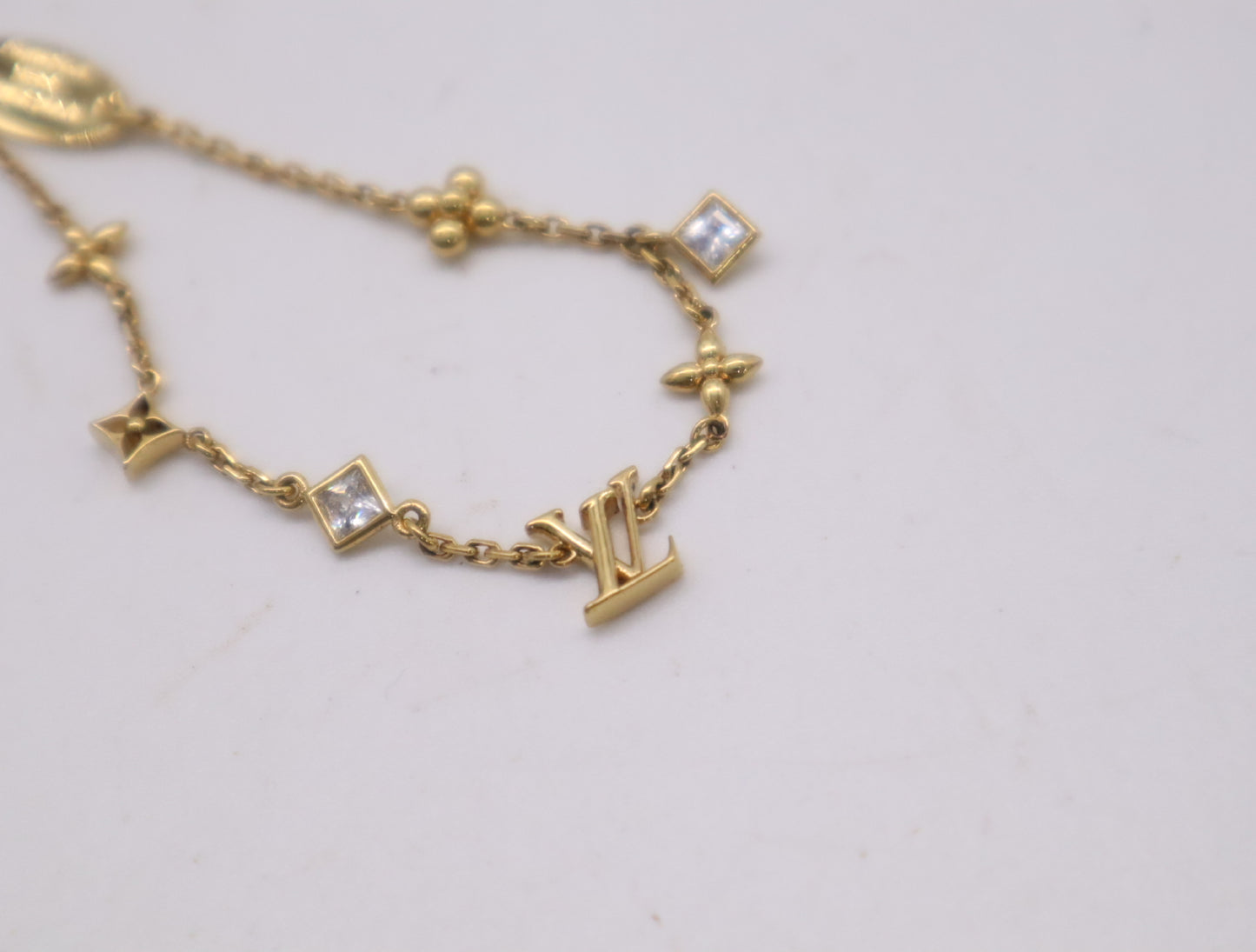 LOUIS VUITTON M1040A GPLV In the Sky Bracelet with Rhinestones, Gold
