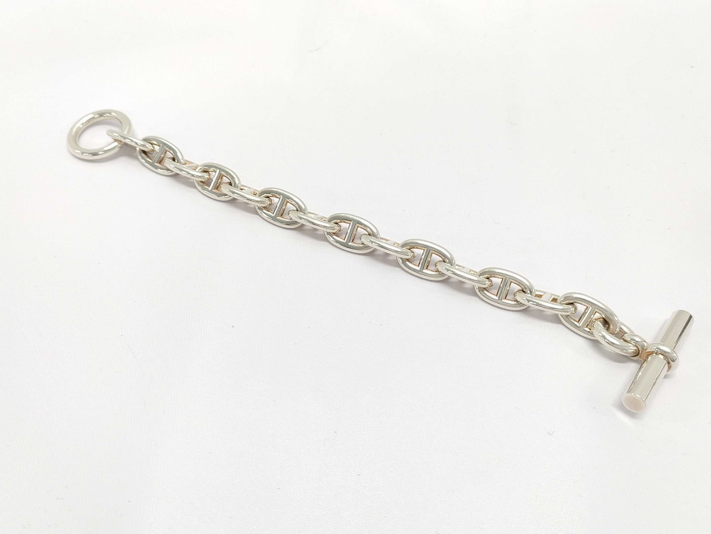 HERMES Chaine d'Ancre MM 14-link SV925 Bracelet 53.5g Bracelet/Bangle