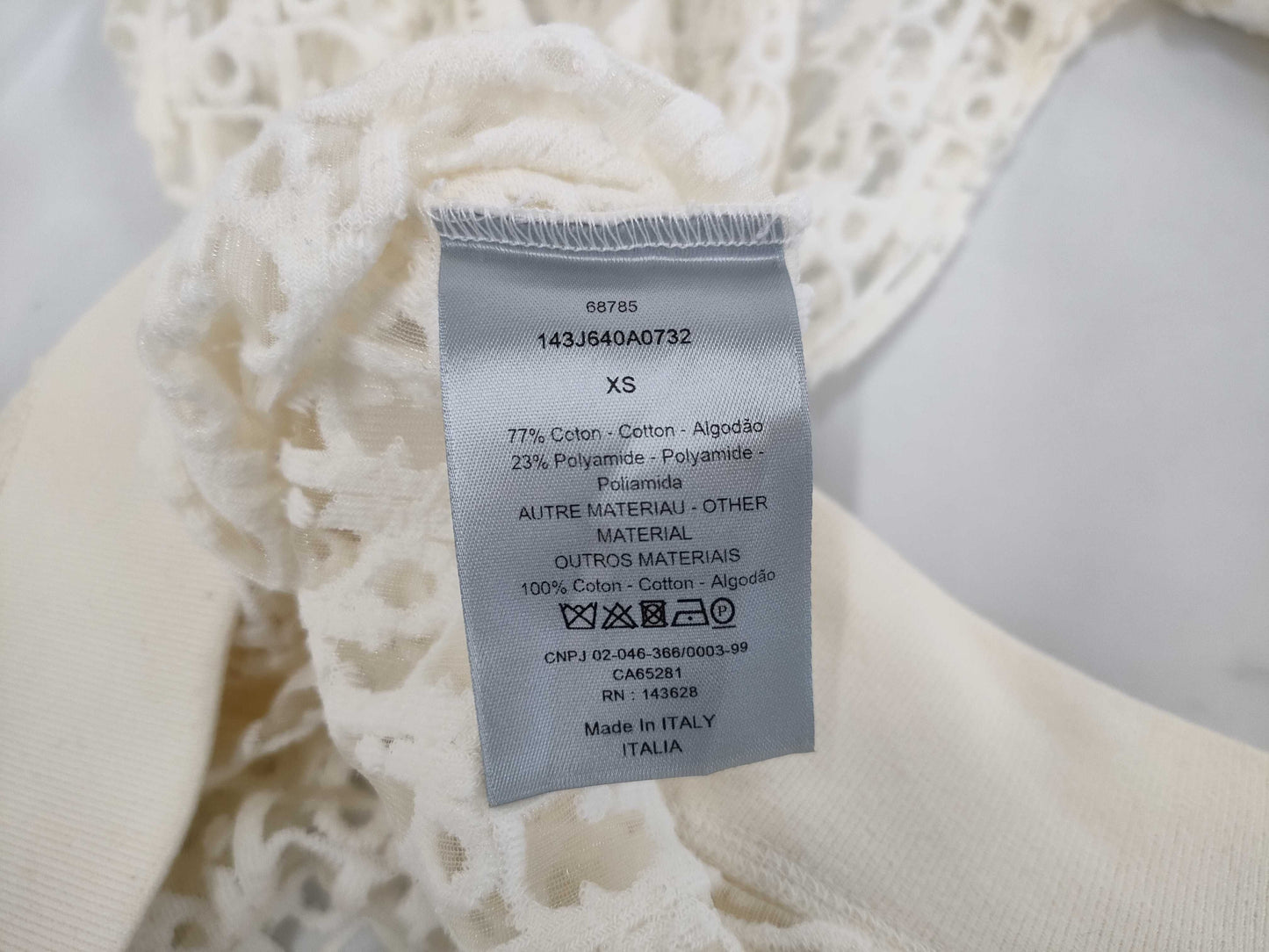 Dior Oblique Knit See-Through XS Top