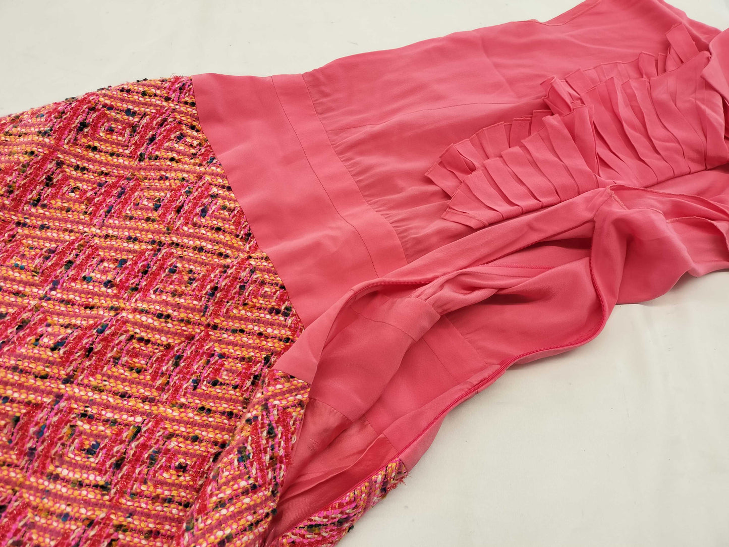 CHANEL CHANEL Dress P16997W02702 01C #38 Tweed Multicolor Pink Dress