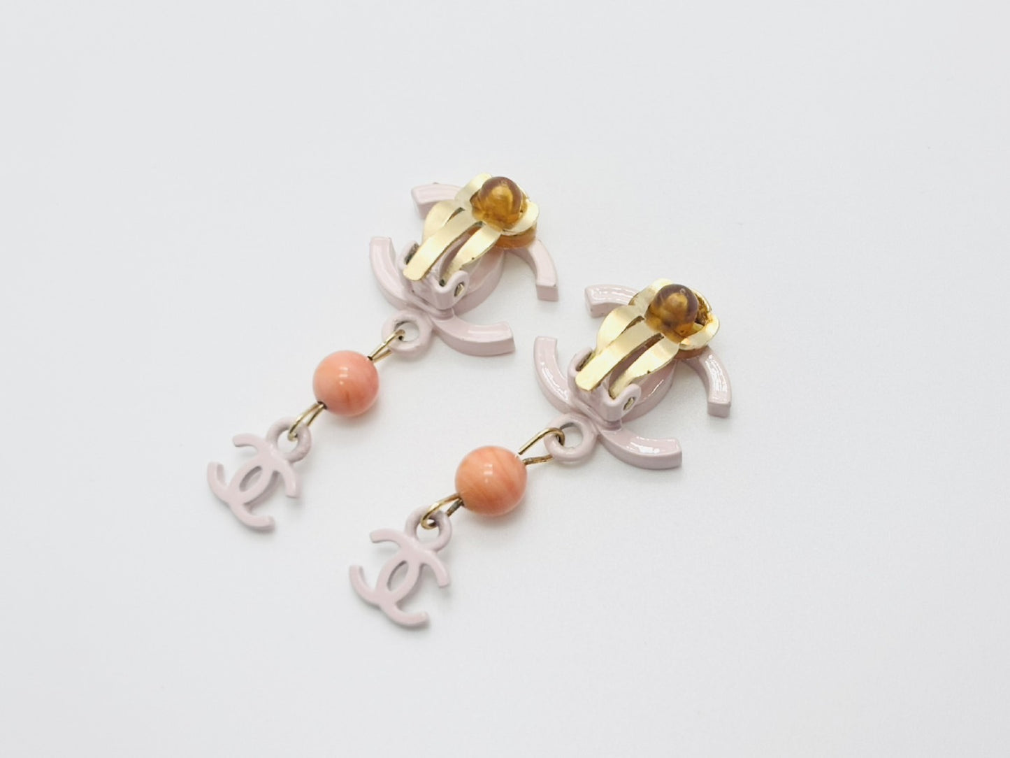 CHANEL Coco Mark Swing Earrings 03S Pink Earrings