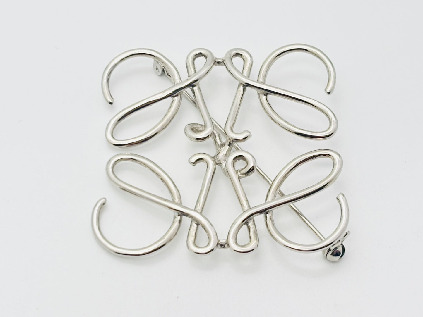 LOEWE Anagram Brooch Silver Brooch