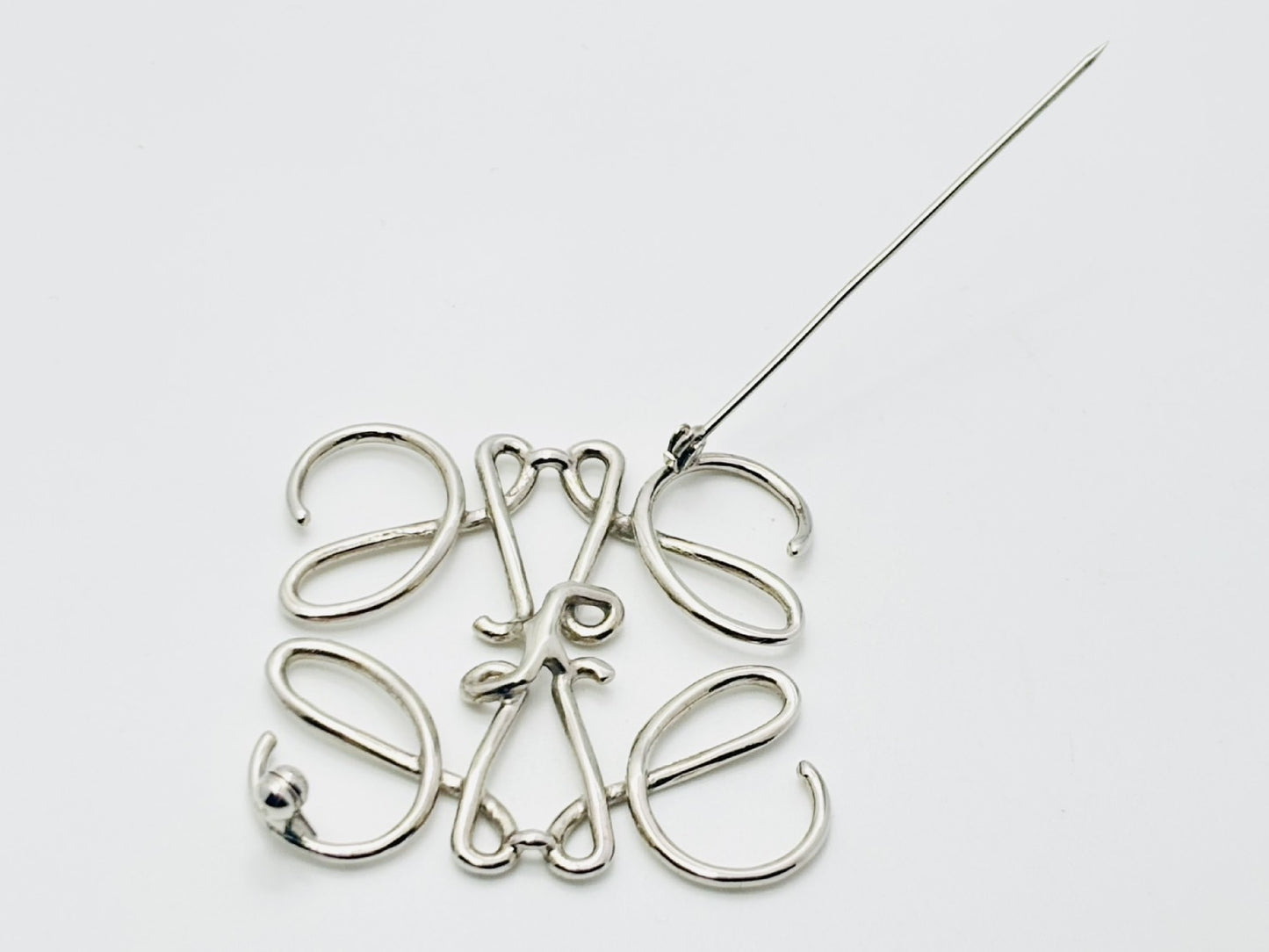 LOEWE Anagram Brooch Silver Brooch