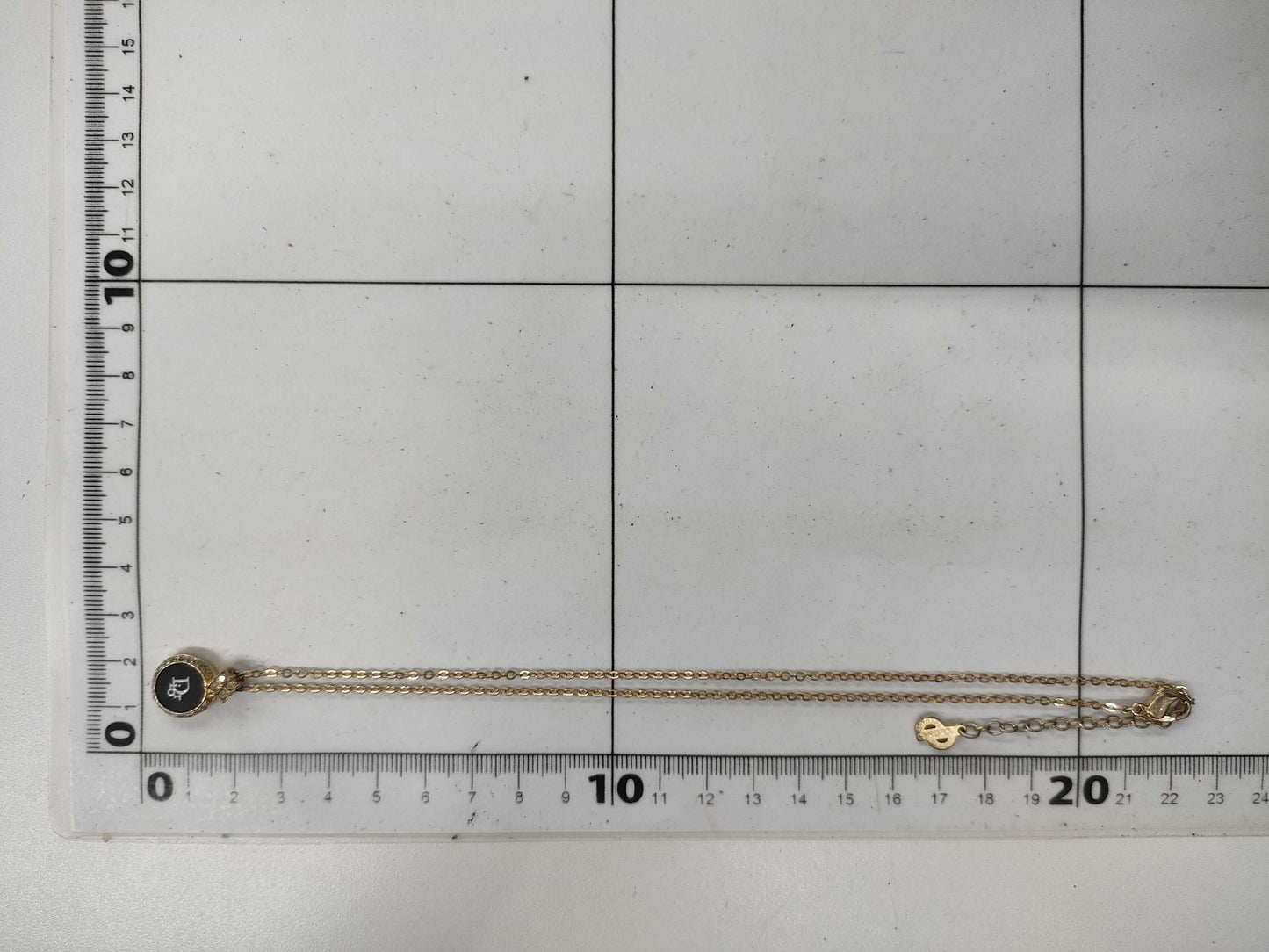 Dior Gold Necklace with Dior Logo