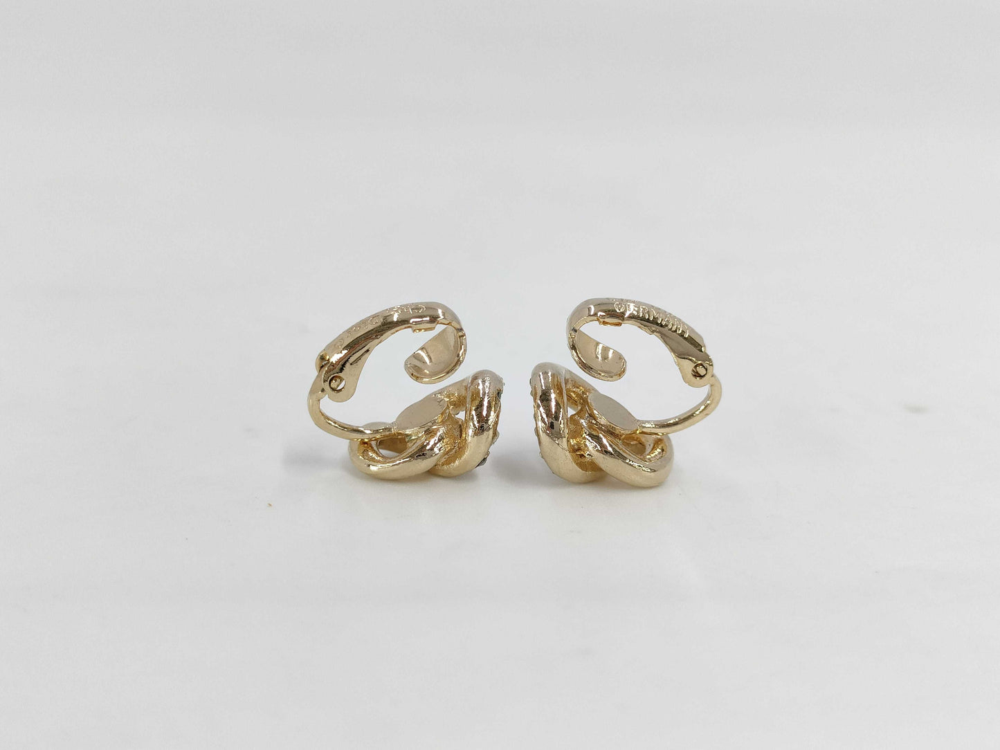 Dior Gold Rhinestone Earrings