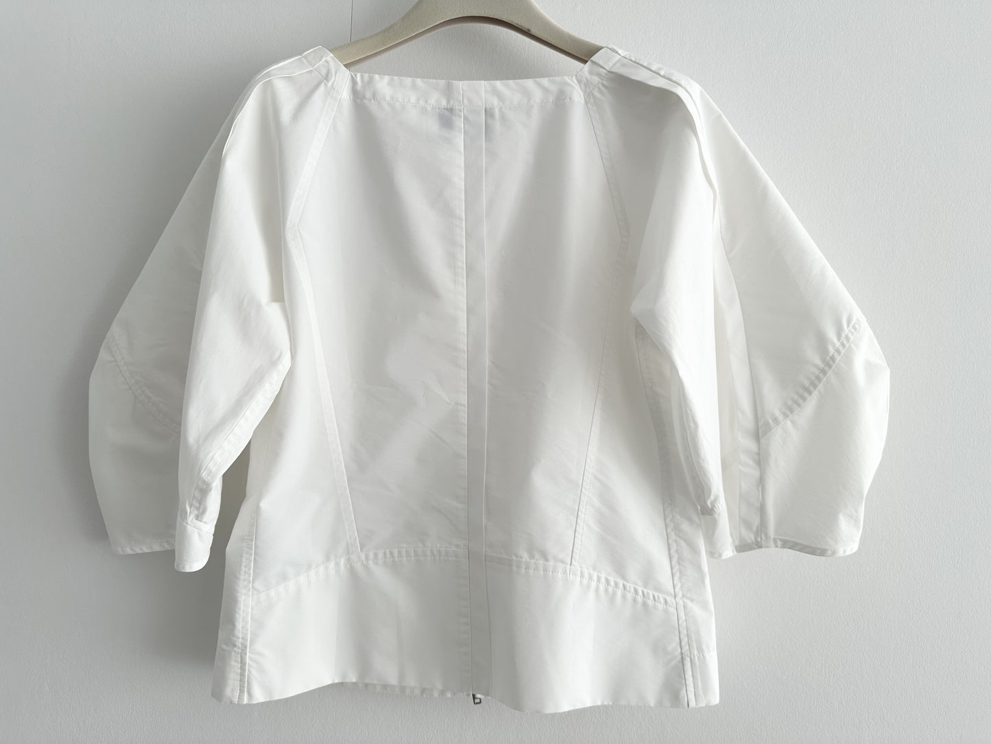 3.1 Phillip Lim Front Zip Balloon Sleeve Short Sleeve Blouse Size 0 Tops