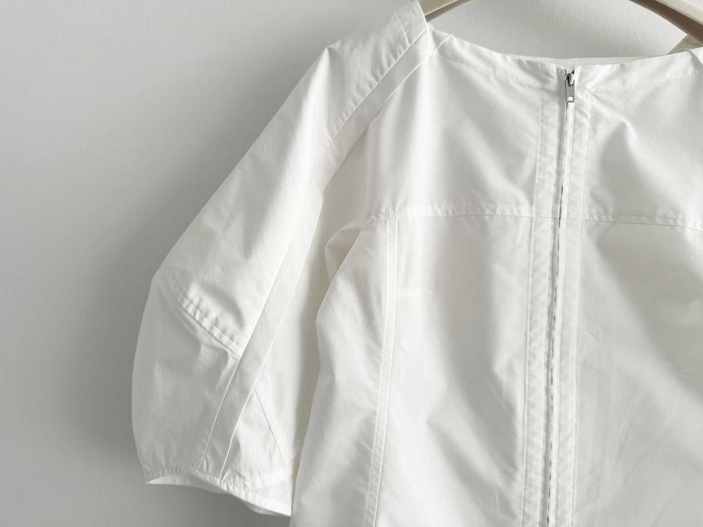 3.1 Phillip Lim Front Zip Balloon Sleeve Short Sleeve Blouse Size 0 Tops