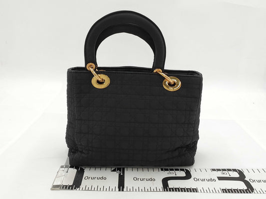 Dior Cannage Nylon Black Handbag