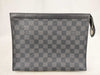 LOUIS VUITTON Damier Graphite ID - Louis Vuitton Damier Graphite Pochette Voyage MM N41696 Clutch Bag