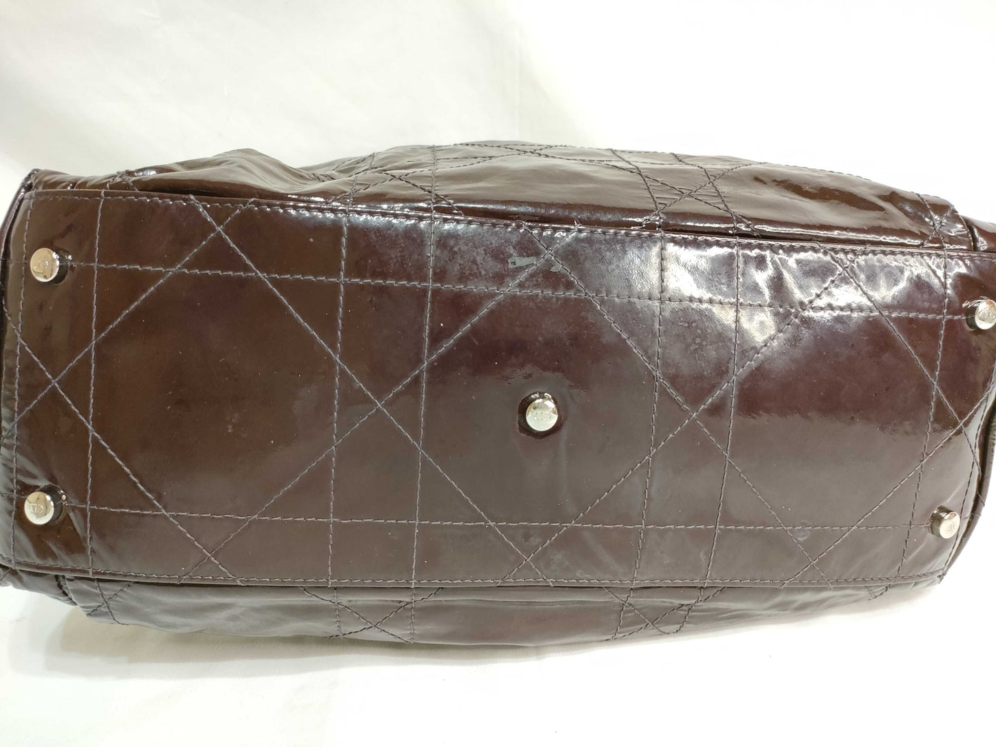 Dior PH - Dior Brown Patent Cannage Le Trente Tote Bag 40cm Handbag