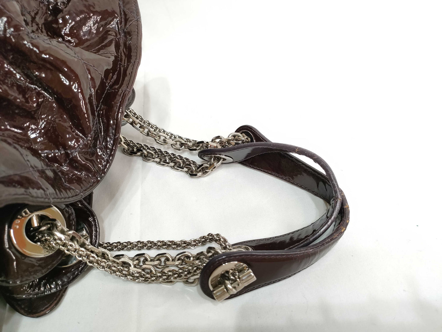 Dior PH - Dior Brown Patent Cannage Le Trente Tote Bag 40cm Handbag