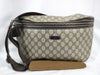 GUCCI GG Supreme Beige Body Bag PVC x Leather 211110 Waist Bag