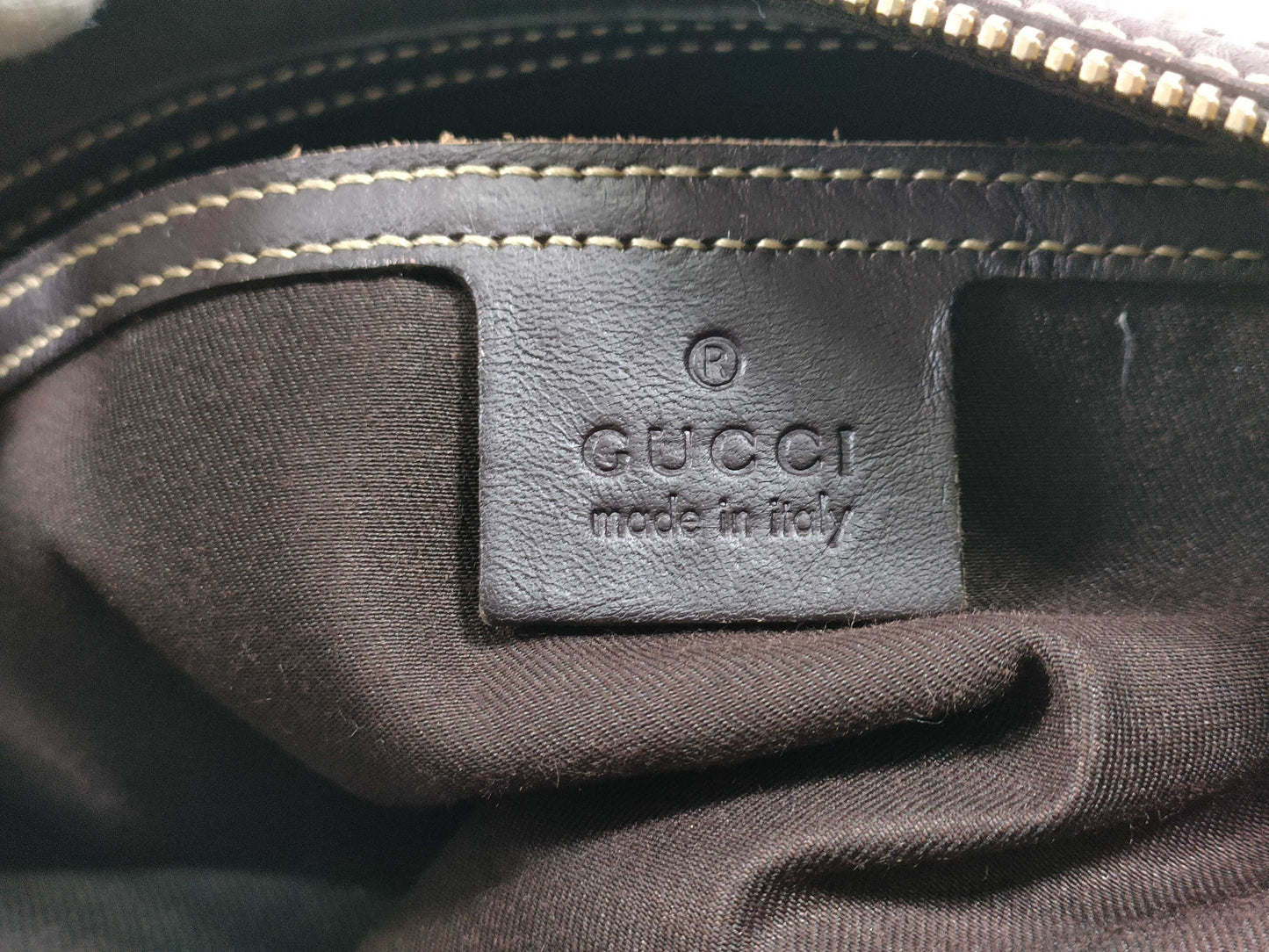 GUCCI GG Supreme Beige Body Bag PVC x Leather 211110 Waist Bag