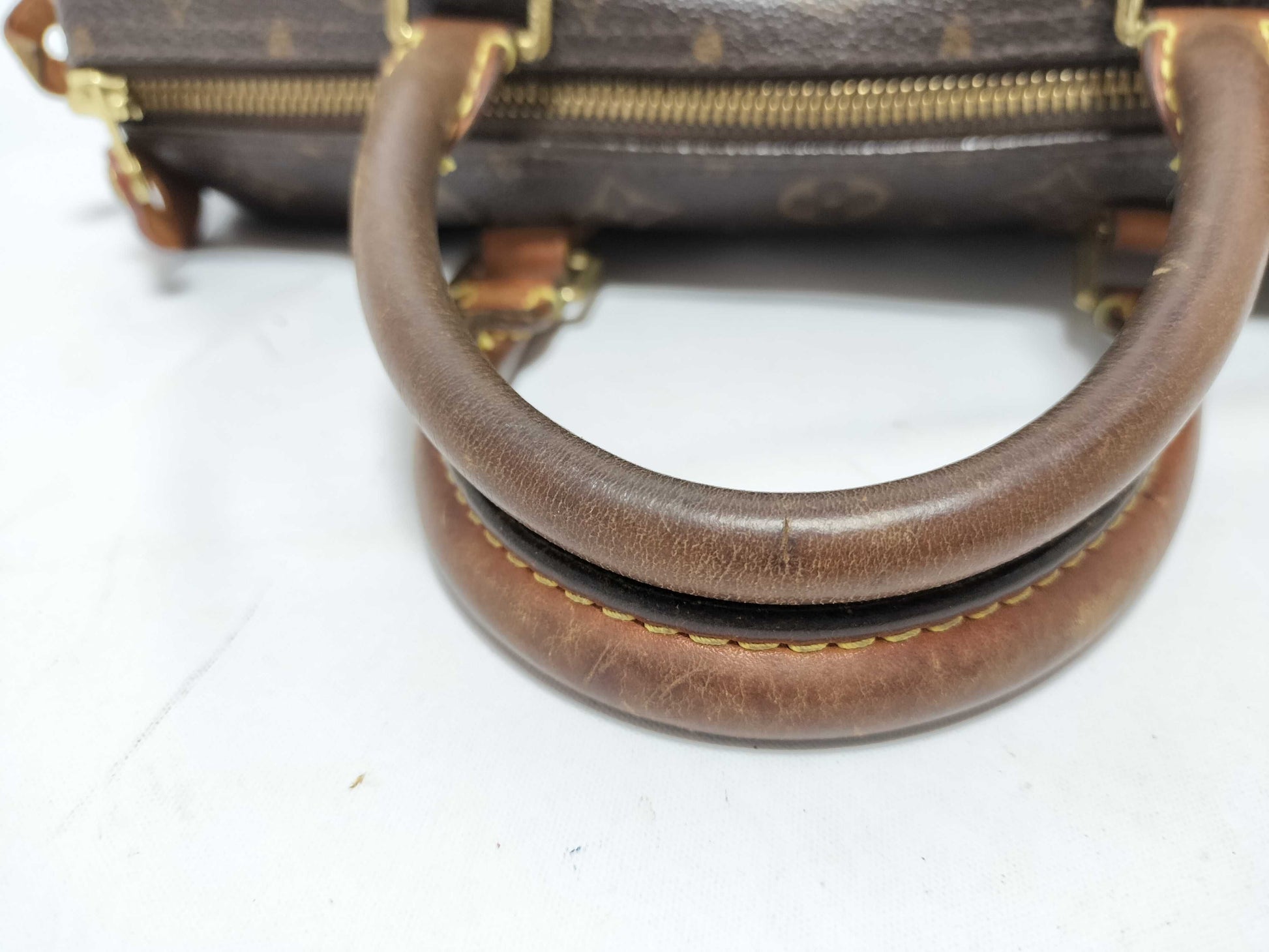 LOUIS VUITTON Monogram FR-Louis Vuitton Monogram Speedy 30 M41526 TH2008 Brown Boston Bag