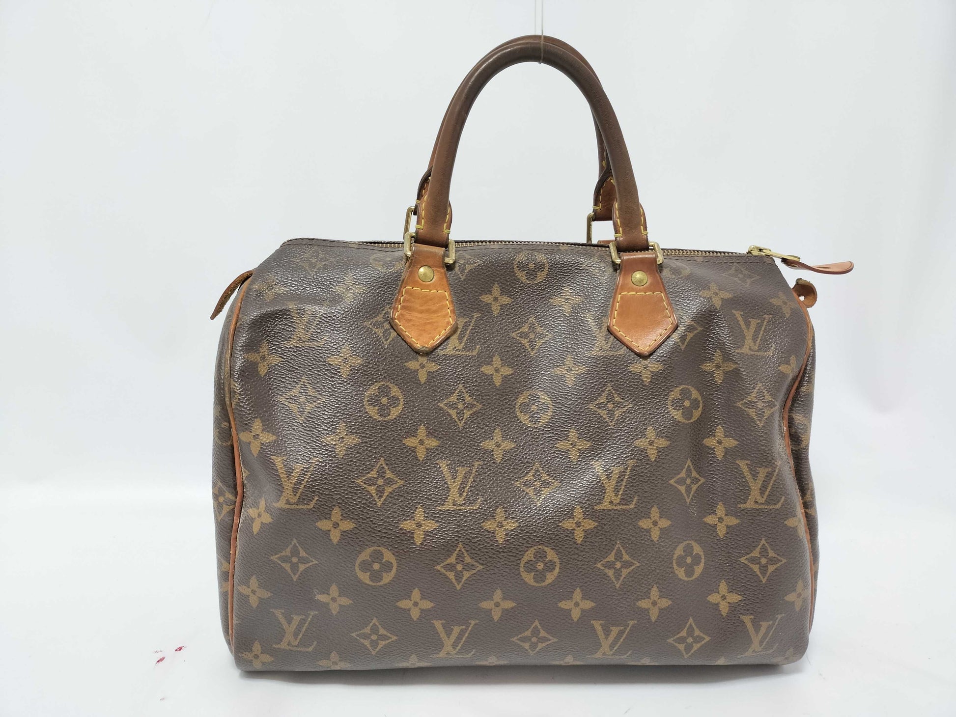 LOUIS VUITTON Monogram FR-Louis Vuitton Monogram Speedy 30 M41526 TH2008 Brown Boston Bag