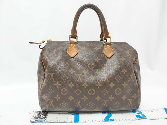 LOUIS VUITTON Monogram FR-Louis Vuitton Monogram Speedy 30 M41526 TH2008 Brown Boston Bag